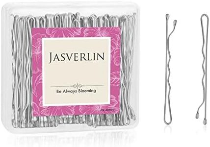 JASVERLIN Silver Bobby Pins, Premium Firm Hold Hair Pin Clips Accessories Small Hairpin Decorative Bulk Bonby Bobbie Pin for Women 2 Inch 100 pcs