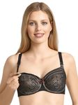 Anita Fleur Black Non-Padded Non-Wired Maternity Nursing Bra 46D