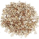 DLUSZERT 400Pcs Mini Wooden Letters for Crafts, 15MM Small Wooden Alphabet Letters for DIY, Craft Letters A-Z for Decoration Displays, Early Educational Learning, Signs and Arts