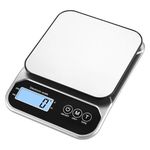 EVOLT Digital Kitchen Weight Scale | Weight Machine For Kitchen,Food Weighing Scale | 5 Kgs (1 Year Warranty | Batteries Included), Silver