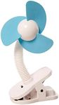Dreambaby Soft Fin Universal Clip On Portable Baby Stroller Fan -Flexible Neck & Sturdy Clip - Blue - Model G230 (Batteries not included)