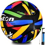 Senston Basketball 29.5" Leather Basketball Outdoor Indoor Mens Basketball Ball Official Size 7 Outdoor/Indoor Game Basket Ball, Black