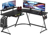 SHW Gaming L-Shaped Computer Desk w