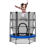 FK Sports Trampoline for Kids | Mini Trampoline with Safety Enclosure Net | Anti-skid pad | Loading Capacity 140KG | Steel Frame | Indoor Rebounder for toddlers Outdoor Round Bouncer Kids aged 1 to 11