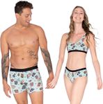 Warriors & Scholars W&S Matching Underwear for Couples - Couples Matching Undies Coffee