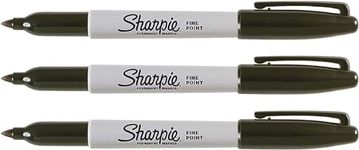 Sharpie Permanent Markers, Fine Tip, (Black, Pack of 3)