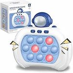 Quick Push Pop Game It Fidget Toys Pro for Kids Adults, Handheld Game Console Puzzle Game Console Machine, Push Bubble Stress Toy, Relief Party Favors, Gifts for Boys and Girls (Blue Astronaut)