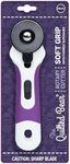 The Quilted Bear 45mm Rotary Cutter - Ergonomic Soft Grip Rotary Cutter for Fabric with Sharp Blade for Precise Cuts & Easy Blade Replacement for Quilting & Sewing Supplies (45mm)