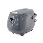 Yum Asia Panda Mini Rice Cooker With Ninja Ceramic Bowl and Advanced Fuzzy Logic (3.5 cup, 0.63 litre) 4 Rice Cooking Functions, 4 Multicooker functions, LED display, 220-240V (Cobalt Grey)