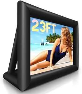 SYMMKI 23Ft Inflatable Projector Screen for Outside 276In Blow Up Projection Screen Outdoor with 480W Blower - Perfect for Outdoor Theater, Backyard Outdoor Movie - Pantalla Inflable para Proyector