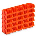 Pack of 25 Storage Boxes Size 3 - Red-Brown (19.5 x 12 x 9 cm)