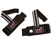 USI UNIVERSAL THE UNBEATABLE 733WLS Weight Lifting Wraps For Powerlifting, Strength Training, With Wrist Support Nylon Webbing, Rubber Construction Ultimate Gripping For Bars Neoprene Padded