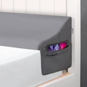 Vekkia Queen Size Bed Wedge Pillow for Headboard, Mattress Gap Filler, Triangle Bloster Pillow, Bed Gap Filler to Close The Gap (0-6") Between Your Headboard and Mattress, Grey