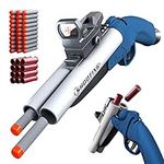 Double Barrel Shotgun Toy with 30 Soft Bullets and 12 Ejecting Shells, Shell Ejecting Toy Gun Foam Dart Blaster for Kids Ages 8-12