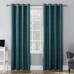 Sun Zero Duran Thermal Insulated 100% Blackout Grommet Curtain Panel, 50" x 63", Teal