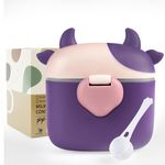 Aolso Baby Milk Powder Dispenser Pot, Formula Dispenser for Baby, Milk Powder Container with Sealed Cover and Spoon, 230g Milk Powder (Purple)