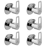 Cliquin Orient Brass Angle Valve Tap with Wall Flange 7 Years Warranty Chrome (Pack of 6)