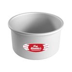 Fat Daddio's Round Cake Pan Anodized Aluminum, 7 x 4 Inch, Silver