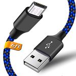 Micro USB Charging Cable 6FT for Kindle Fire HD HDX Tablet 7 8 10 Fast Charger Cord for Xbox One S/X/Elite,Playstation 4 Dualshock 4,PS4 Pro/Slim,Samsung S7/S6/S4/J7/J3,Note 5/4 LG Moto,Huawei,Android