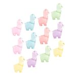 PHENOFICE 12pcs decorations container outdoor puppet alpaca animal cake small puzzle resin alpaca figurines sheep Miniature Animals sculpture Small animals shine model doll