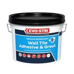 Evo-Stik Tile a Wall Adhesive & Grout for Ceramic & Mosaic Tiles 1 Litre EVO416512,White