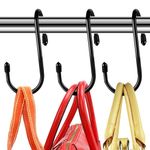 HiGift 16 Pack Purse Hanger for Closet, Unique Twist Design Bags Hanger Hooks, Large Size Closet Rod Hooks for Hanging Purses, Handbags, Belts, Scarves, Hats,Clothes, Pans and Pots