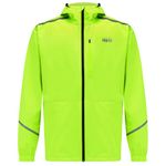 Men's Pace Waterproof Running Jacket - Lightweight Waterproof Breathable & Windproof Reflective Trim & Three Pockets Medium Lime