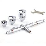 Fengda Airbrush Hi-Flow FE-183 All-Purpose Precision Dual-Action Gravity Feed Airbrush Set with 3 Cup Sizes