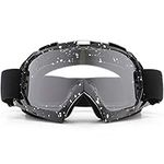 SPOSUNE Motorcycle Goggles, ATV Dirt Bike Off Road Racing MX Riding Goggle Anti-Scratch Dustproof Bendable UV400 Eyewear Padded Soft Thick Foam,Adjustable Strap Adults' Cycling Motocross