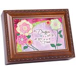 Daughter Girl Grows Up Woodgrain Rope Trim Jewelry Music Box Plays You are My Sunshine