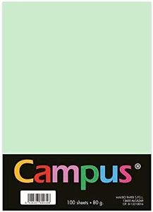 Plus Office Lot de 100 feuilles de papier couleur A4 80 g/m² 210 x 297 mm A4 doux au toucher Idéal pour reliure, bureau, dessin et loisirs créatifs Vert clair