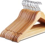 STAR WORK Clothes Hangers, Wooden Hangers Ultra Thin Space Saving Non-Slip Hangers Velvet Hangers Suit Hangers Ideal For Everyday Standard Use, Clothing Hangers (36 Count)