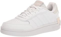 adidas Women's Postmove Basketball Shoe, White/White/Chalk White, 9.5