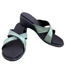 TREXXY Women's Cross-Strap Casual Platform Heels Sandal | Women's Fashion Sandal | Wedges Sandals For Women | Sandals For Women | Women's Fashion Sandals | Platform Heels For Women(GREEN CHOKDI-40)