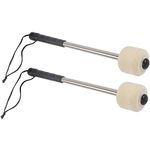 POFET 2pcs Bass Drum Mallet Drum Stick with Wool Felt Head Percussion Accessory