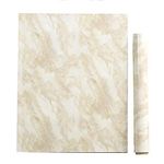 PoetryHome Removable Vinyl Beige Marble Contact Paper for Countertop Table Backsplash Self Adhesive Waterproof Marble Wallpaper Roll 15.7x117 Inches