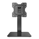 WALI Universal TV Stand, Swivel 70° Small TV Stand for 23 to 43 inch TVs, 3 Height Adjustable Table Top TV Mount Replacement Base for Televisions/Monitors up to 88lbs
