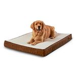 Happy Hounds Oscar Orthopedic Large (48 x 36 in.) Mocha Rectangle Pillow Style Dog Bed