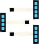 JESSINIE 3Pcs 1x4 Matrix Membrane Switch 68.9*10.7mm 4 Keys Switch Control Keyboard Keypad for Arduino No Word Microcontroller Extended Keyboard