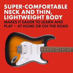 Squier Stratocaster HSS Electric Guitar – 2-Tone Sunburst