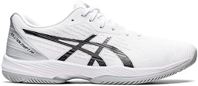 ASICS Men's Solution Swift FlyteFoam Tennis Shoes, 9.5, White/Black