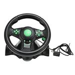 PC Racing Wheel, PC Racing Wheel Game Steering Wheel, for Xbox 360, for PS3, for PS2, PC, PC Racing Wheel Game Steering Wheel 180 Degree Car Racing Driving Wheel with Pedal for Racing Game