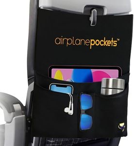 Airplane Pockets Airplane Tray Table Cover with Pocket Organizer | Seat Back Organizer & Storage for Personal Items | Travel Accessories | Perfect Holiday Gift | Airplane Travel Essentials for Flying