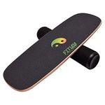 Fitlaya Fitness Balance Board Trainer Wooden Training Equipment for Fitness Workout, Hockey, Skateboarding, Surfing and Snowboarding