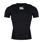 Canterbury Unisex Rugby Pro Protection Vest, Black/Whte/Silver, L