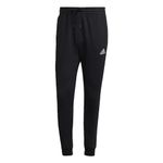 adidas Men's Essentials Fleece Regular Tapered Pants, Black/White, Medium