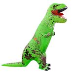 Yuppin Inflatable Dinosaur Costume Adult, Dinosaur Inflatable Costume For Adult, Blow Up Dinosaur Costume For Halloween Cosplay Party Christmas (Green) - Polyester