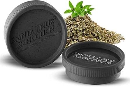 Santa Cruz Shredder Grinder for Herbs Knurled Top for Stronger Grip 2-Piece Medium 2.2 (Black)