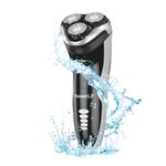 SweetLF Electric Razor for Men IPX7 Waterproof Razor Wet & Dry Use Rechargeable 3D Rotary Shaver with Pop-up Trimmer LED Display, SWS7105