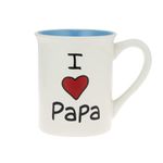 Enesco Our Name is Mud I Heart Papa Grandfather Coffee Mug, 16 Ounce, Multicolor